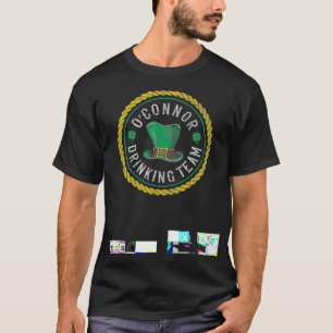 St Patricks OConnor Drinking Team Shamrocks Hat T-Shirt