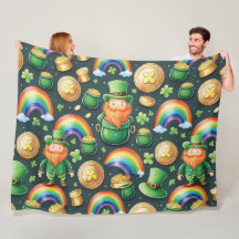 St.Patrick's pattern - leprechauns and gold
