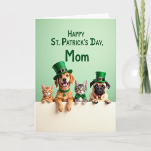 St Patricks Pets Mom Card