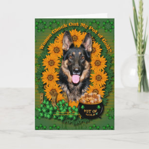 St Patricks - Pot of Gold - German Shepherd - Kuno Card