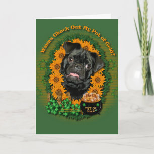 St Patricks - Pot of Gold - Pug - Ruffy Card