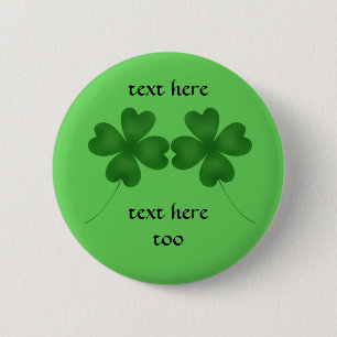 St Patricks shamrocks 6 Cm Round Badge