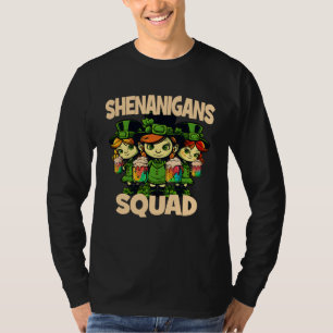 St Patricks Shenanigans Squad Girls Green Proud Ir T-Shirt