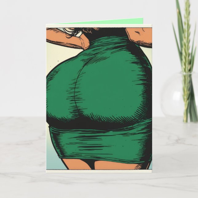 ST PATRICK'S , SPANK ME I'M IRISH! GREETING CARD (Front)