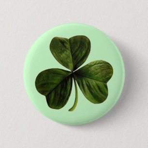 St. Patrick's Three Leaf Clover 6 Cm Round Badge