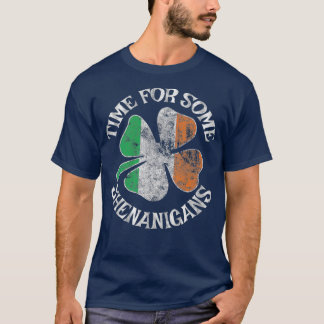 St Patricks Time For Some Shenanigans Clover T-Shirt