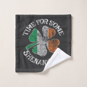 St. Patrick's Time for Some Shenanigans Clover Wash Cloth