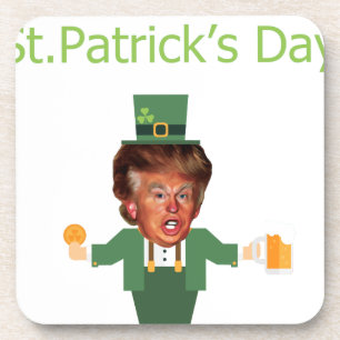 st patricks trump leprechaun coaster
