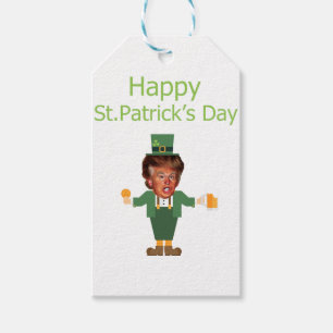 st patricks trump leprechaun gift tags