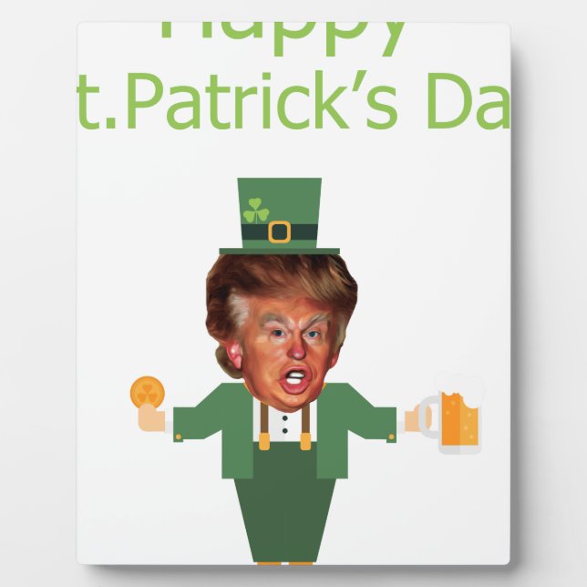 st patricks trump leprechaun plaque (Front)