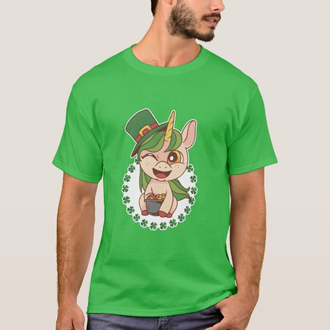 St Patricks Unicorn T-Shirt (Front)
