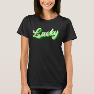 St Patricku2019s Day Vibrant Gothic Vivid Green Lu T-Shirt