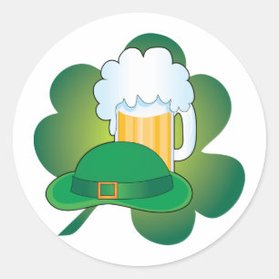 St Pats Hat Classic Round Sticker