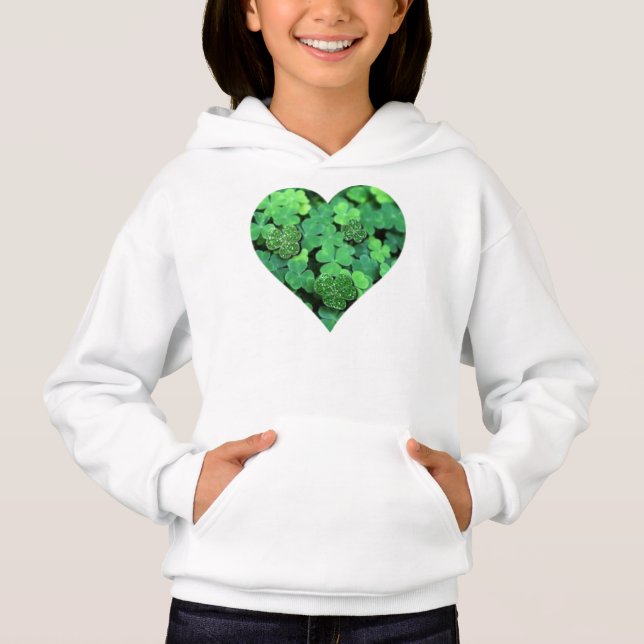 St. Patties day, green shamrock, Irish hearts (Front)