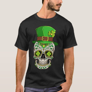 St Patty Paddys Men Women Patricks Day Of Dead Sug T-Shirt
