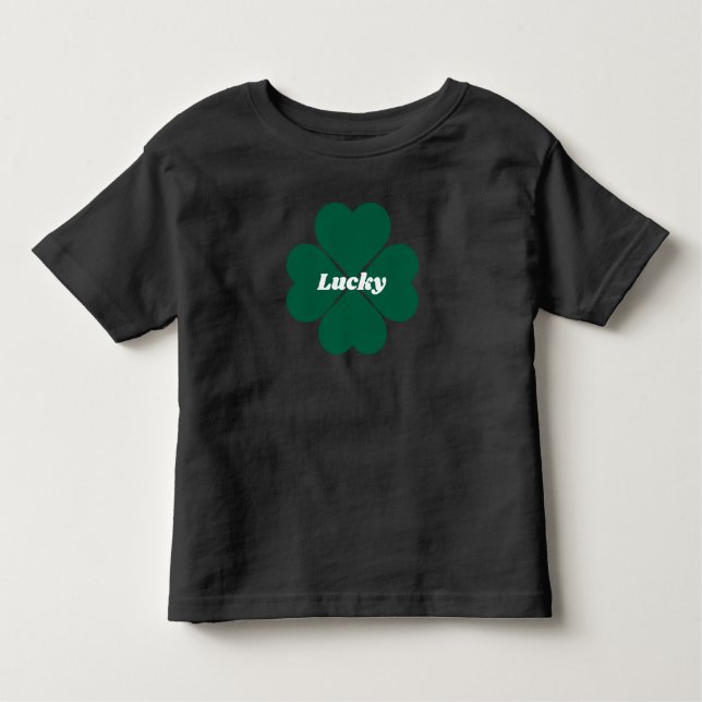 St. Patty’s Shamrocks | green lucky clover Toddler T-Shirt (Front)