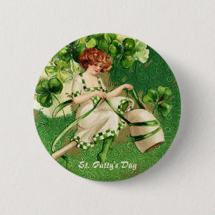 St. Patty's Day Girl Button