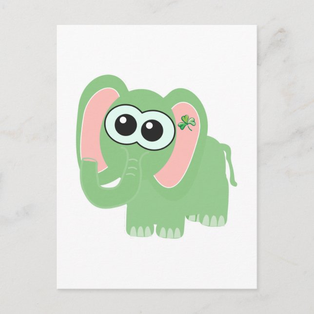 St. Pattys Day Goofkins elephant Postcard (Front)