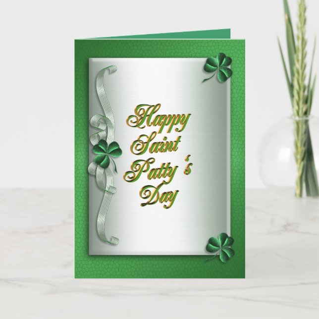St pattys day Irish blessing greeting card (Front)