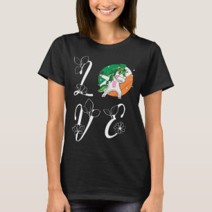St Pattys Day Love Green Dabbing Lepricorn Four Le T-Shirt