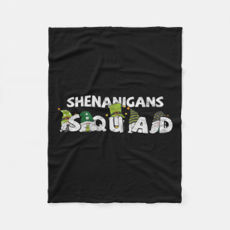 St Pattys Squad Gnomes St Patricks Day Shenanigans Fleece Blanket