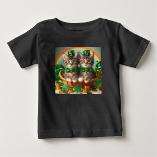 St. Patty's Tabby Kittens Baby T-Shirt