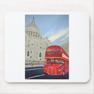 St.Paul Cathedral and London Bus Mouse Pad