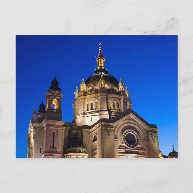 St. Paul Cathedral at Night Postcard (Front)