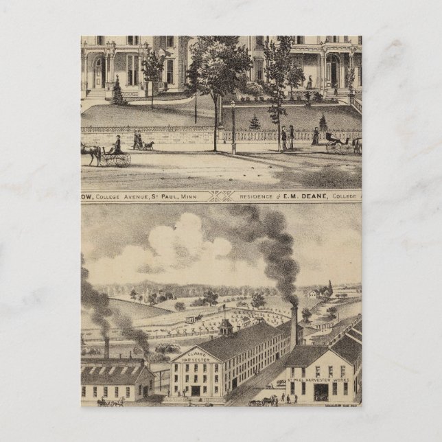 St. Paul Harvester Works, Minnesota Postcard (Front)