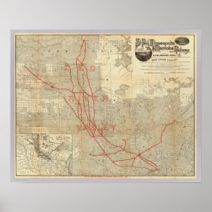 St Paul, Minneapolis and Manitoba Railway Poster