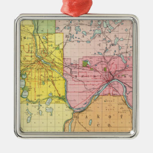 St. Paul, Minneapolis, Minnesota Metal Tree Decoration
