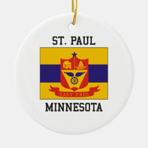 St Paul Minnesota Ceramic Tree Decoration