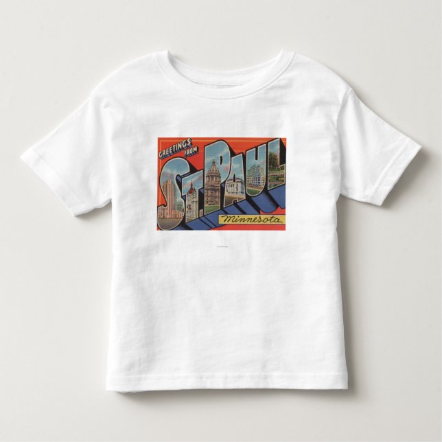 St. Paul, Minnesota - Large Letter Scenes Toddler T-Shirt (Front)