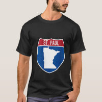 St. Paul Minnesota Map Highway Interstate Sign Sou