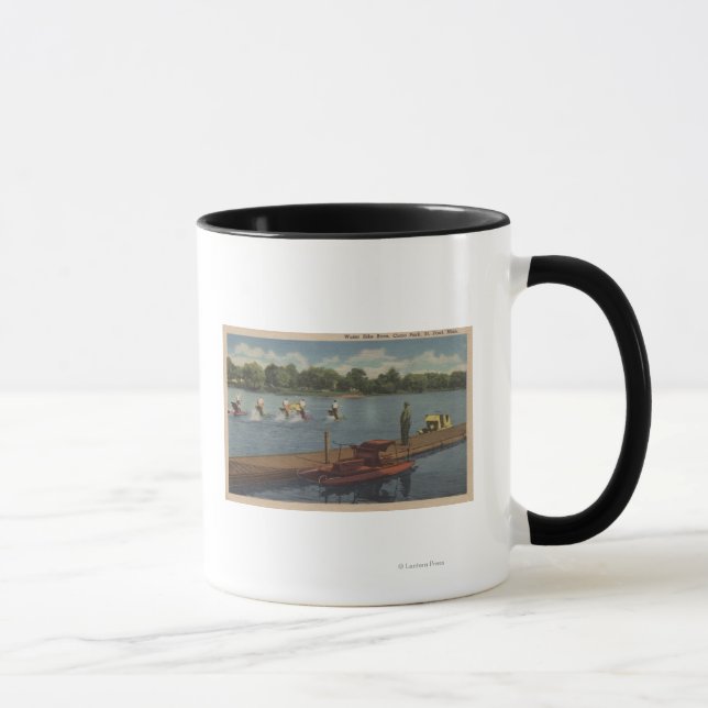 St. Paul, MN - Water Bike Race in Como Park Mug (Right)