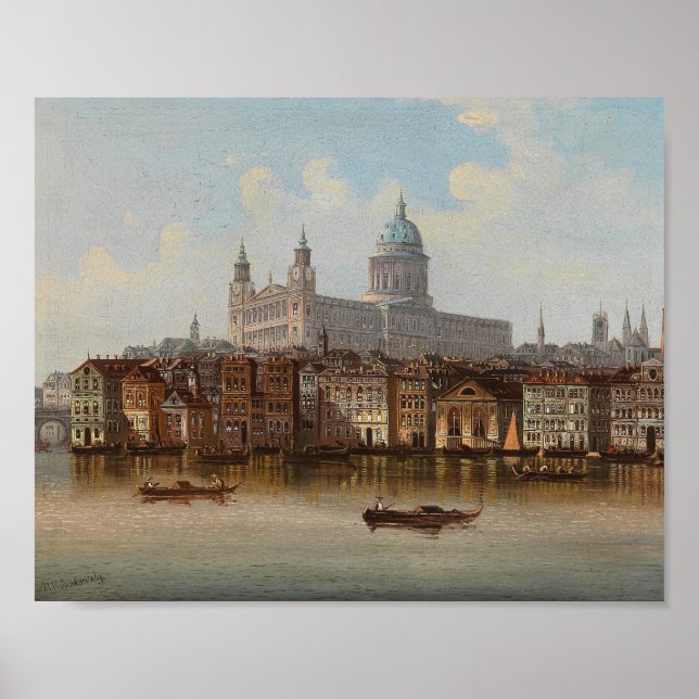 St. Paul’s Cathedral | Johann Wilhelm Jankowsky Poster (Front)