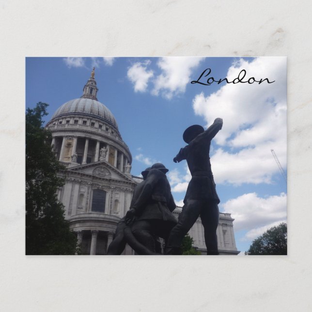 st paul statue postcard (Front)