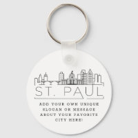 St. Paul Stylised Skyline | Custom Slogan