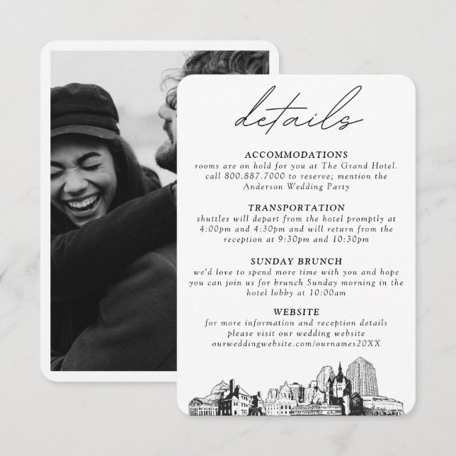 St. Paul Wedding Details Enclosure Card (Front/Back)