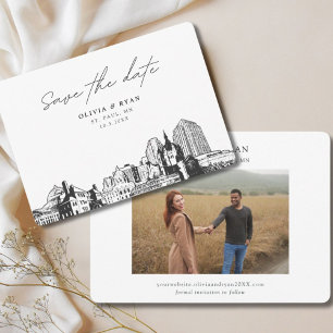 St. Paul Wedding Modern Save the Date Invitation