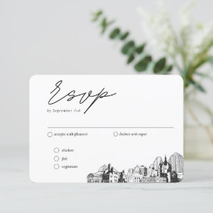 St. Paul Wedding Traditional RSVP Meal Option Enclosure Card