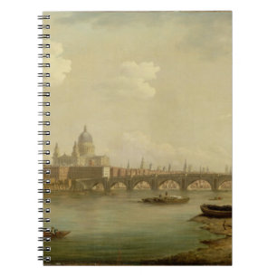 St. Paul's and Blackfriars Bridge, London, c.1770- Spiral Notebook