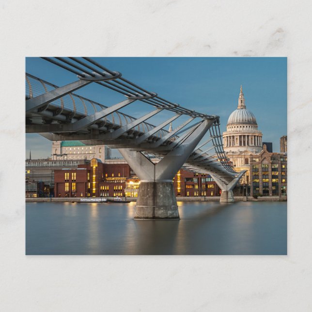 St Pauls and the Millenium Bridge Postcard (Front)