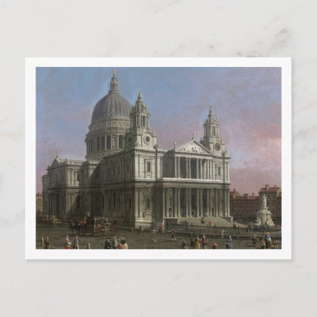 St. Paul's Cathedral, 1754 (oil on canvas) Postcard (Front)