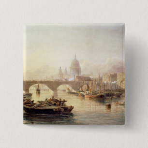 St. Paul's Cathedral and London Bridge 15 Cm Square Badge