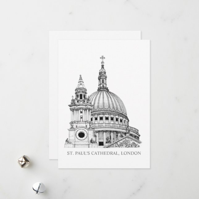 St Paul's Cathedral Card (Front/Back In Situ)