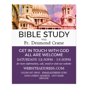 St Paul's Cathedral, Christian Bible Class Advert  Flyer