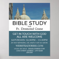 St Paul's Cathedral, Christian Bible Class Advert