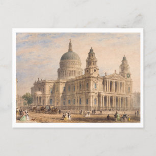 St. Paul's Cathedral in London, England, Vintage Postcard