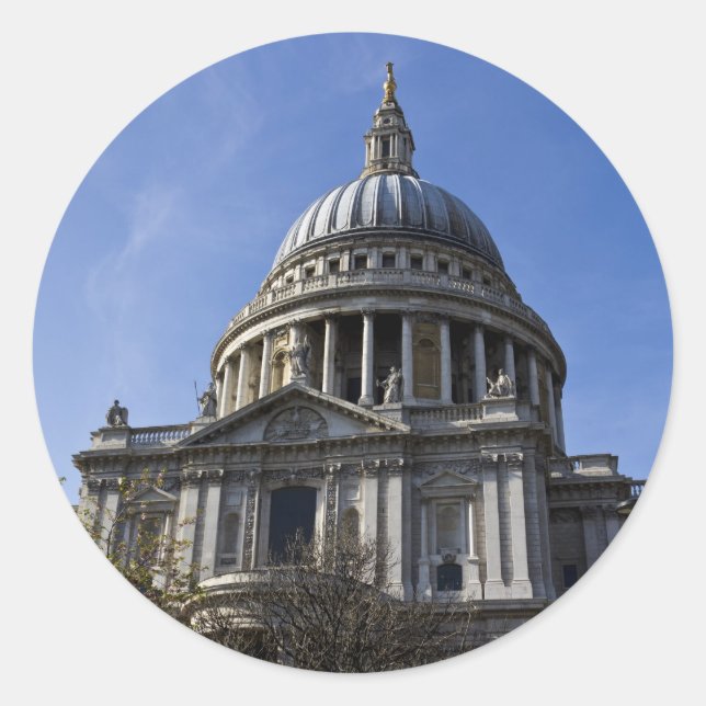St Paul's Cathedral London Classic Round Sticker (Front)